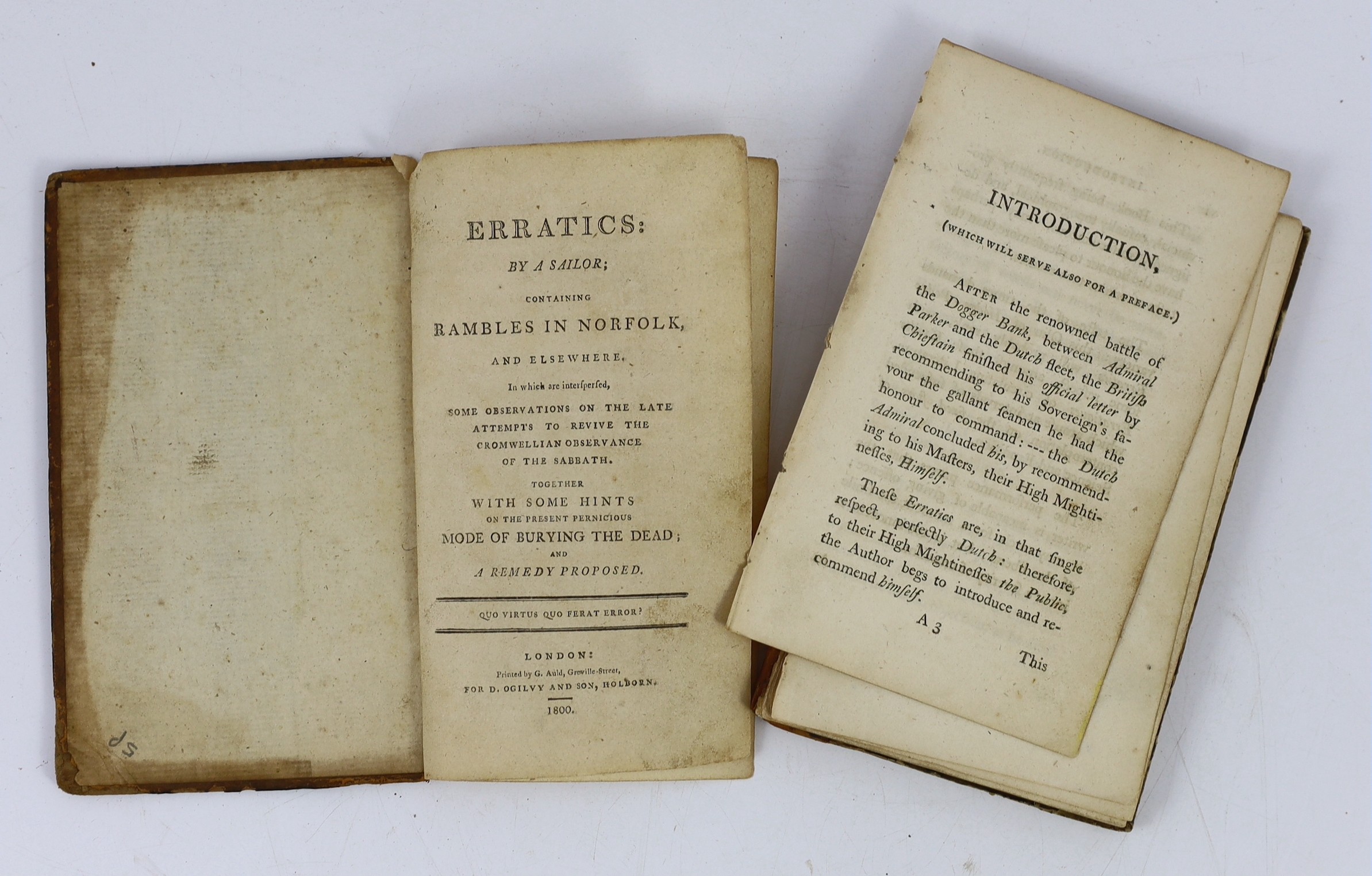 NORFOLK: Excursions in the County of Norfolk....forming a complete guide for the traveller and tourist. 2 vols. pictorial engraved and printed titles, folded map, folded plan and 96 plates; contemp. half morocco and marb
